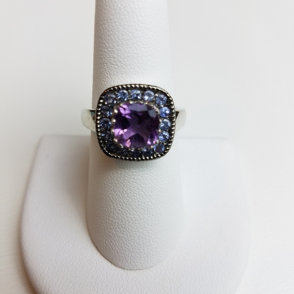 Fashion costume jewelry square ring size 8